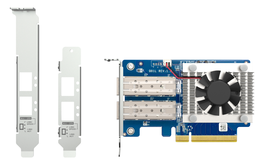 QNAP QXG-10G2SF-NXE Dual-Port 10 GbE SFP+ Netzwerkkarte PCIe 3.0 x8 Low-Profile