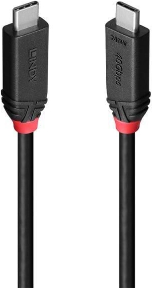 Lindy USB4 240W Type C Cable Black Line (37001)