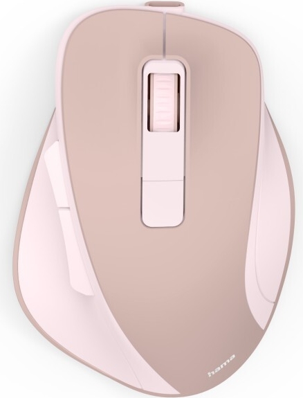 Hama Funkmaus WM-500, ergonomisch, 6 Tasten, ohne Klickgeräusch, Akku, Rosa (00173085)