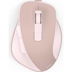 Hama Funkmaus WM-500, ergonomisch, 6 Tasten, ohne Klickgeräusch, Akku, Rosa (00173085)