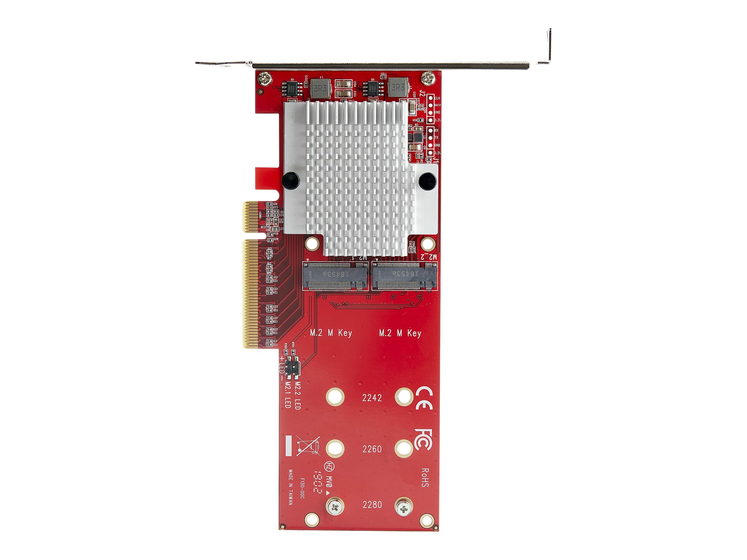 StarTech.com PEX8M2E2 Dual M.2 PCIe SSD-Adapter PCIe 3.0 x8 Rot
