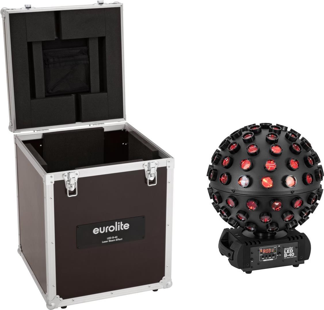 EUROLITE Set LED B-40 HCL Strahleneffekt MK2 sw + Case (20000959)