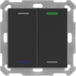 MDT BE-TAL550206.01 KNX Taster Light 55 2-fach RGBW Schwarz matt Neutral 1 (BE-TAL550206.01)