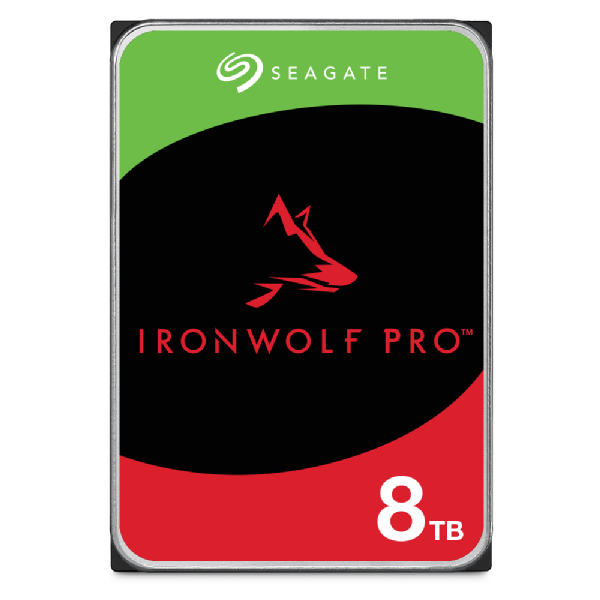 Seagate IronWolf Pro ST8000NT001 Interne NAS-Festplatte 8 TB 3,5" SATA III 7200 rpm 256 MB Schwarz