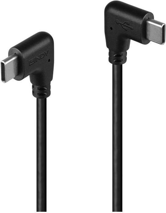 Lindy USB-Kabel 24 pin USB-C (M) nach rechts abgewinkelt zu 24 pin USB-C (M) nach rechts abgewinkelt (32009)