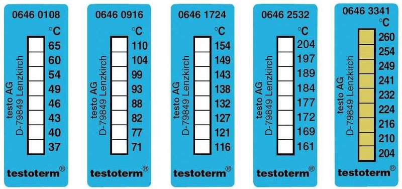 TESTO Temperatur-Messstreifen 50 x 18 mm (0646 0108)