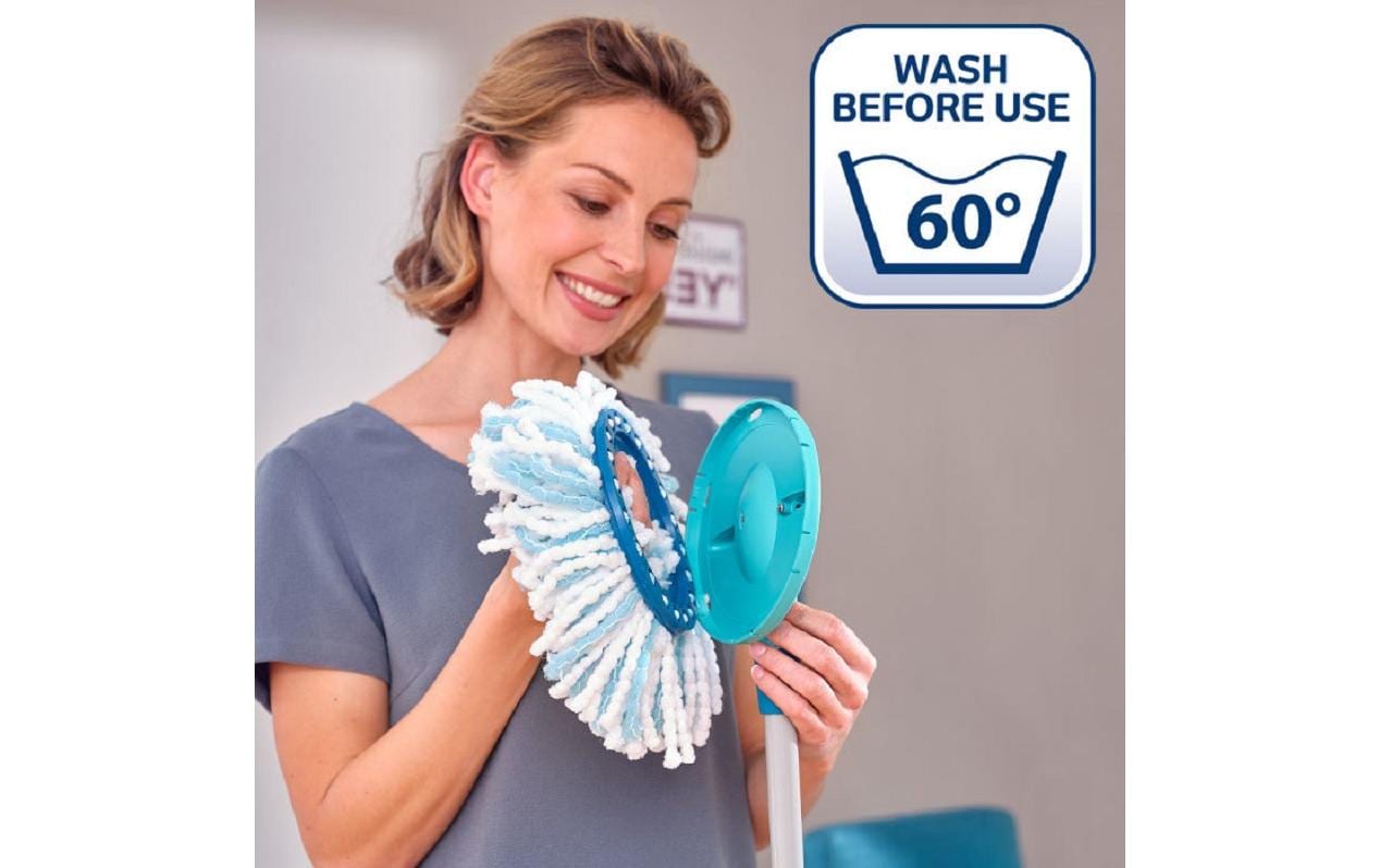 Leifheit CLEAN TWIST Wischbezug Türkis, Weiß