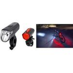 FISCHER FAHRRAD Fahrradbeleuchtung Set TWIN-60/30/15 LED Schwarz (50565)