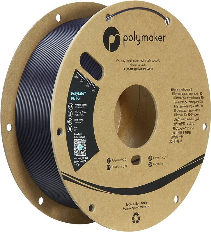 Polymaker PB01057 Filament PETG hitzebeständig hohe Zugfestigkeit 1.75 mm 1000 g Dunkellila (PB01057)