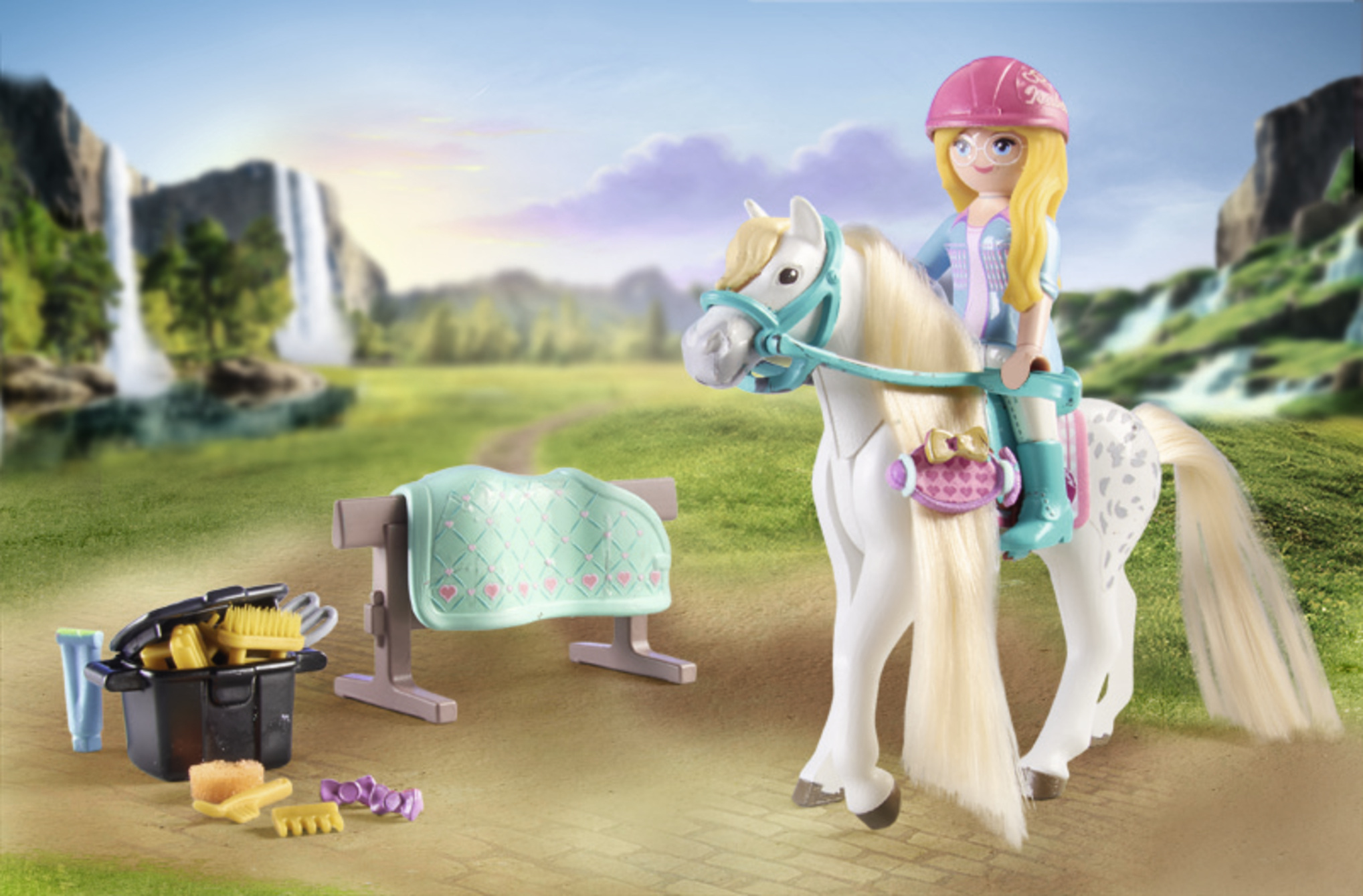 Playmobil Horses of Waterfall Isabella & Lioness mit Waschplatz