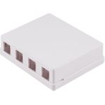 shiverpeaks ®--Keystone Anschlussbox, 4-fach, weiß (BS08-10117)