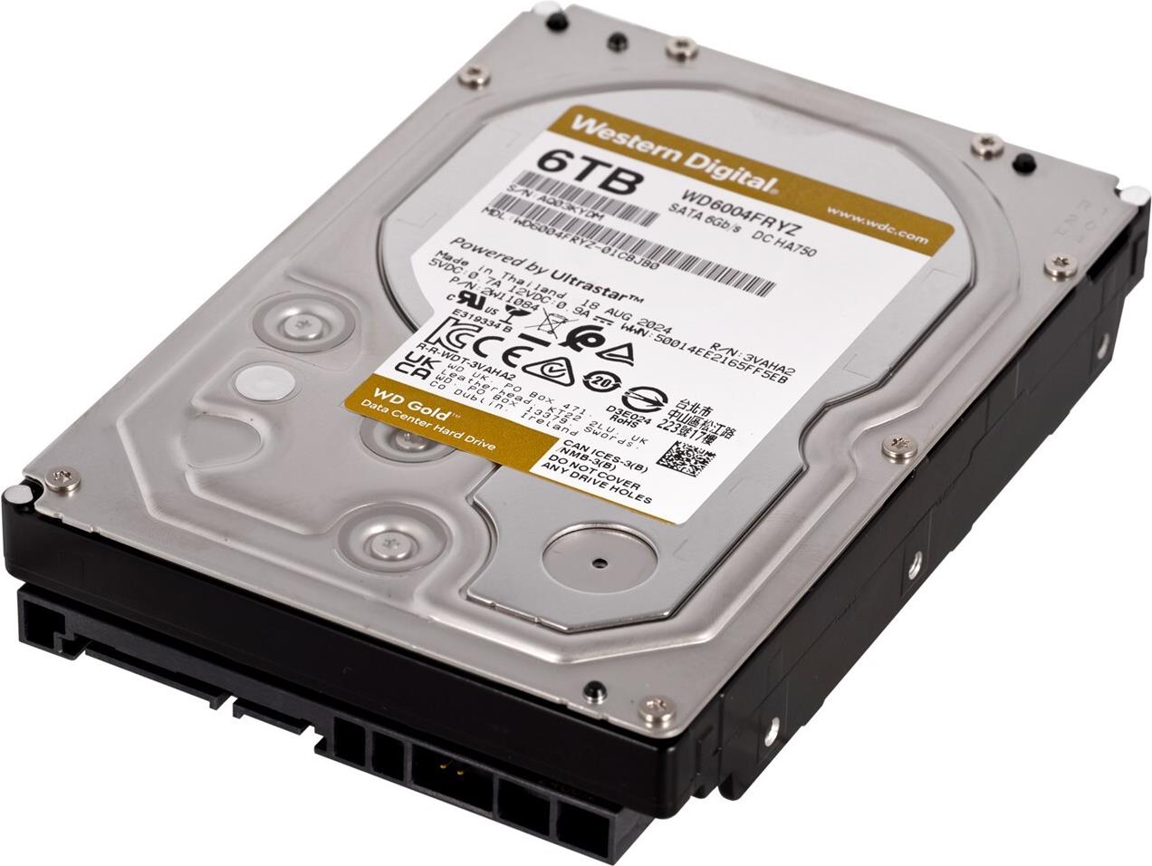WD Gold WD6004FRYZ 6 TB 3.5" SATA 6Gb/s 7200 rpm
