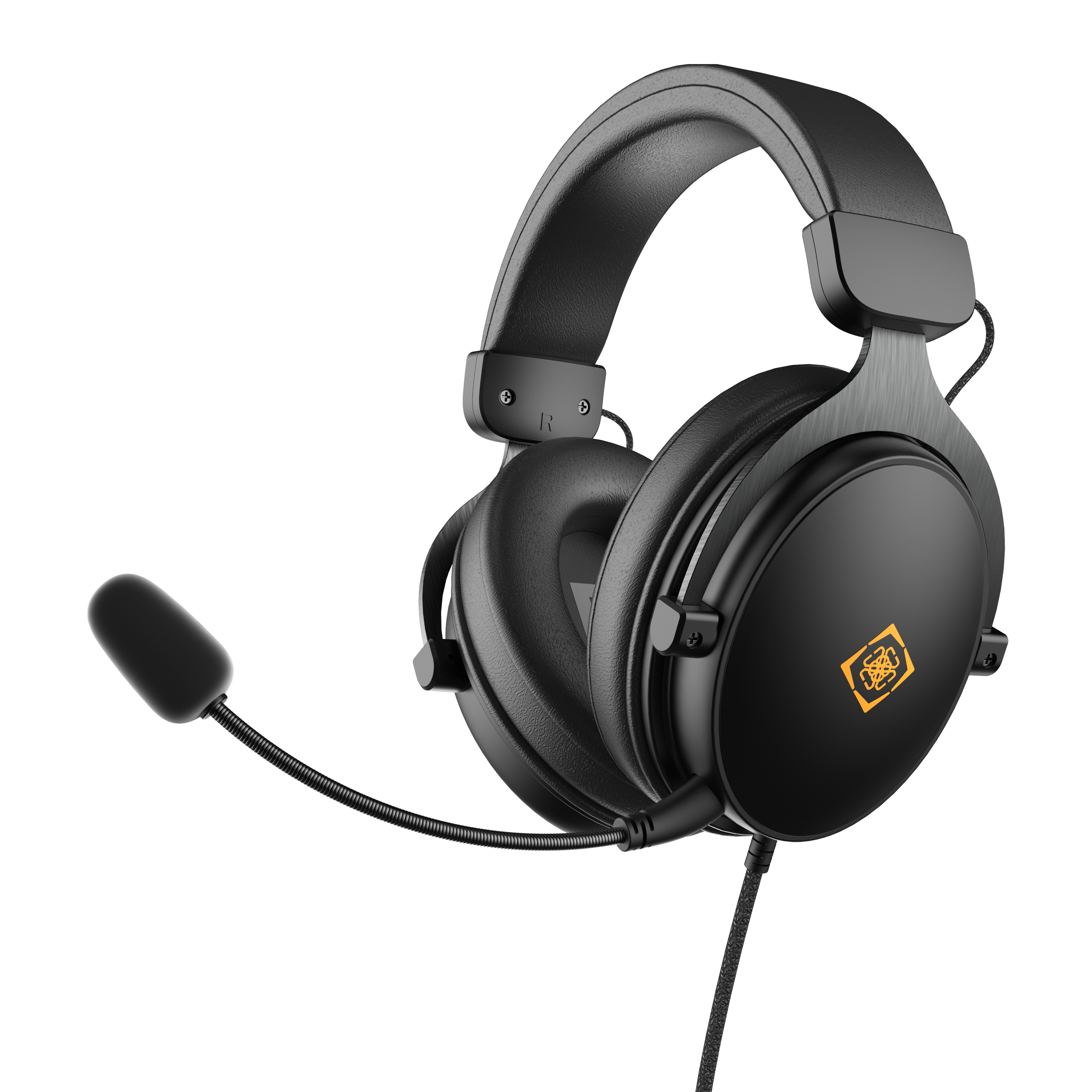 Deltaco GAM-190 Gaming Headset Kabelgebunden 3,5 mm Klinke Boom-Mikrofon Proteinleder Schwarz