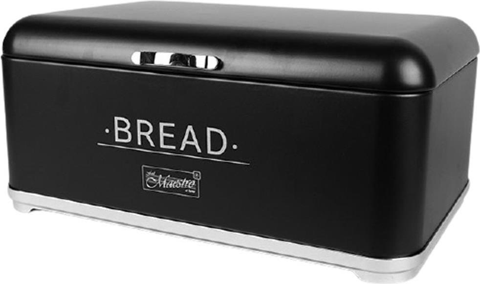 Feel-Maestro MR1677-AR-BL Brotkasten Rechteckig Schwarz (MR-1677-AR-BL)