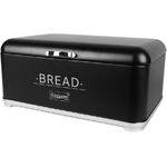 Feel-Maestro MR1677-AR-BL Brotkasten Rechteckig Schwarz (MR-1677-AR-BL)