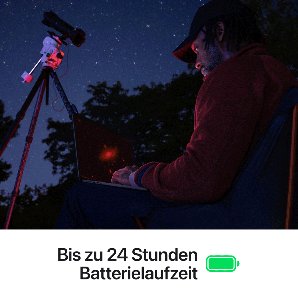 Apple 16'' MacBook Pro: Apple M5 Pro Chip mit 18‑core CPU und 20‑core GPU, 24GB, 1TB SSD - Space Schwarz