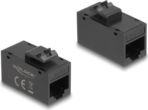 Delock Keystone Modul RJ45 Buchse zu Cat.6A UTP schwarz (90638)