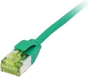 Patchkabel RJ45, CAT6A 500Mhz, 3m, grün, U/FTP, slimline rund d=3,8mm, TPE/LSZH(Superflex), AWG32, mitCat.7 Rohkabel, Synergy 21 (S217356V3)