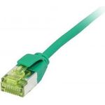 Patchkabel RJ45, CAT6A 500Mhz, 3m, grün, U/FTP, slimline rund d=3,8mm, TPE/LSZH(Superflex), AWG32, mitCat.7 Rohkabel, Synergy 21 (S217356V3)