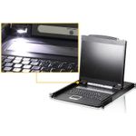 ATEN CL1000N KVM-Konsole, 19" LCD, VGA, PS/2-USB, Tastaturlayout F (CL1000N F) (geöffnet)