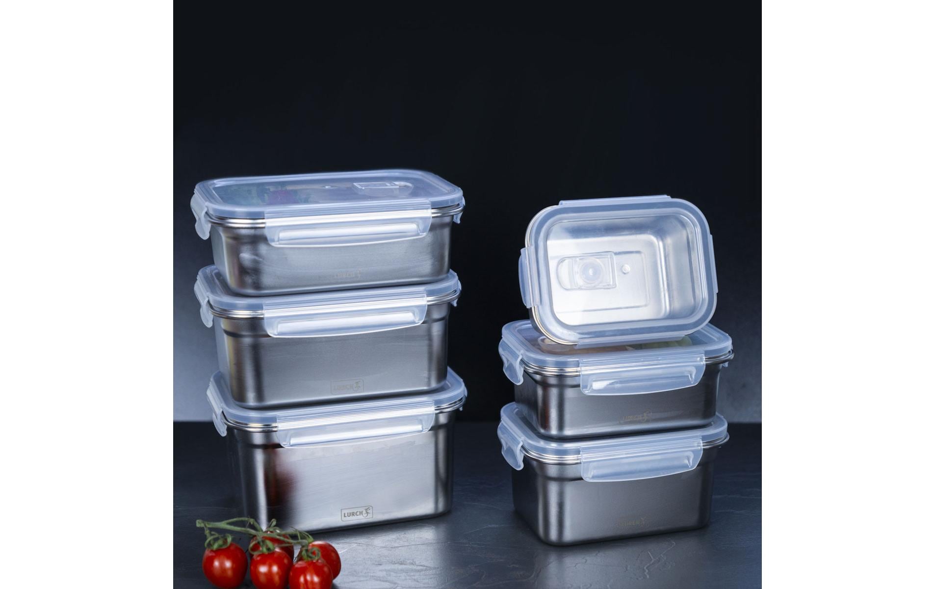 Lurch Lunchbox Safety Brotdose 1500 ml Edelstahl Transparent Silber
