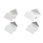 MAILmedia Briefumschlag, Seidenfutter, DIN lang, weiß nassklebend, Spitzklappe, 80 g/qm, weiß matt, graues Seiden- - 1 Stück (221850)