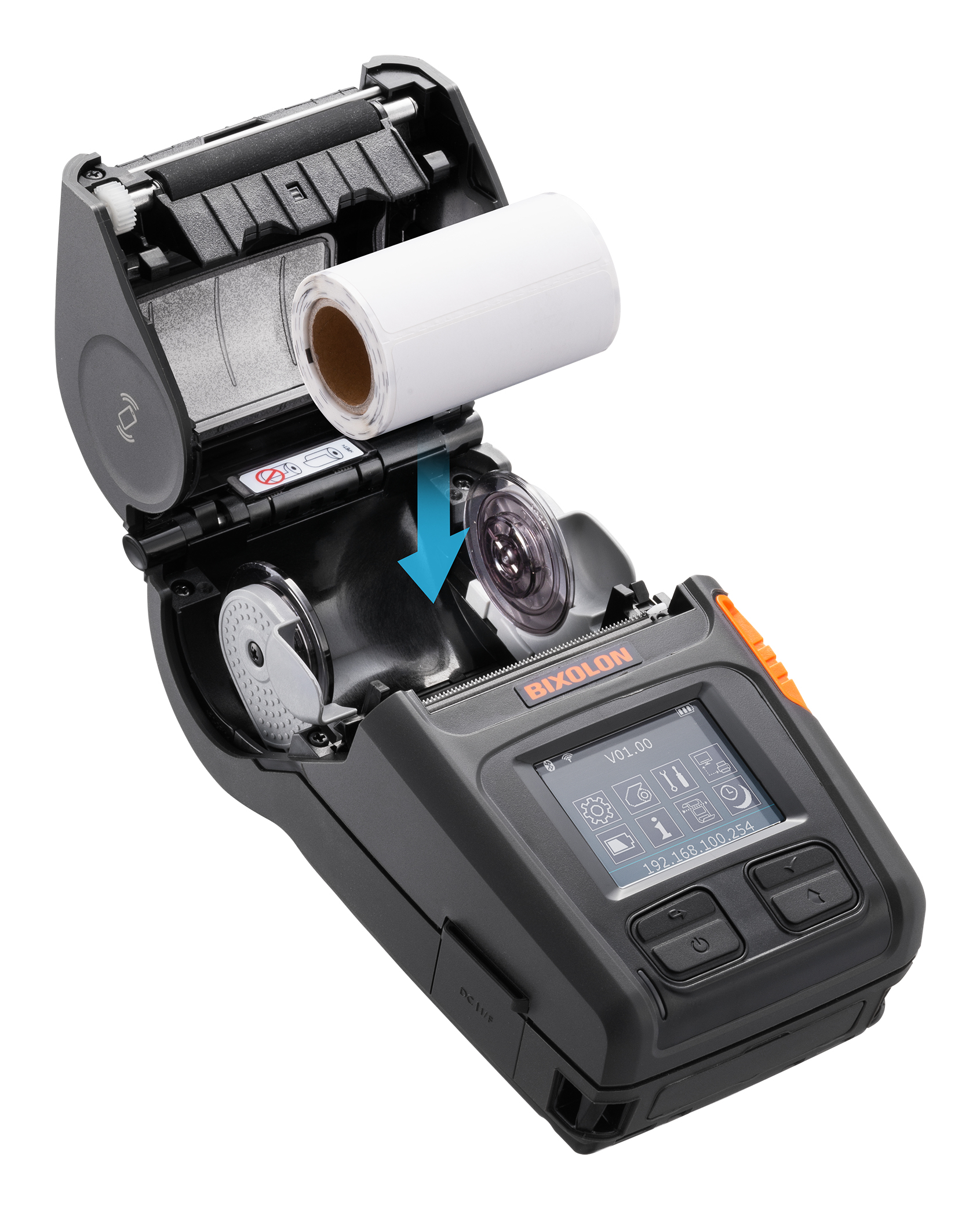 Bixolon XM7-20 Mobiler Etikettendrucker WLAN 203 DPI 128 MB RAM Schwarz