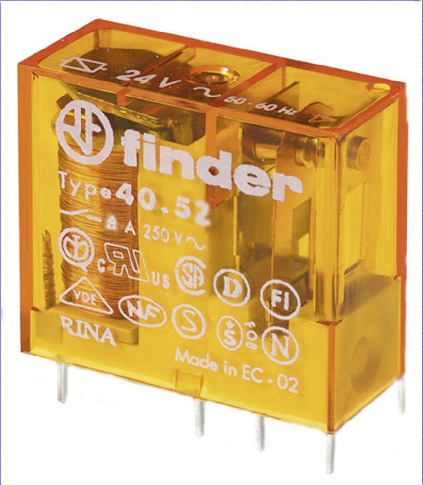 Finder Printrelais 24 V/AC 8 A 2 Wechsler 40.52.8.024.0000 1 St