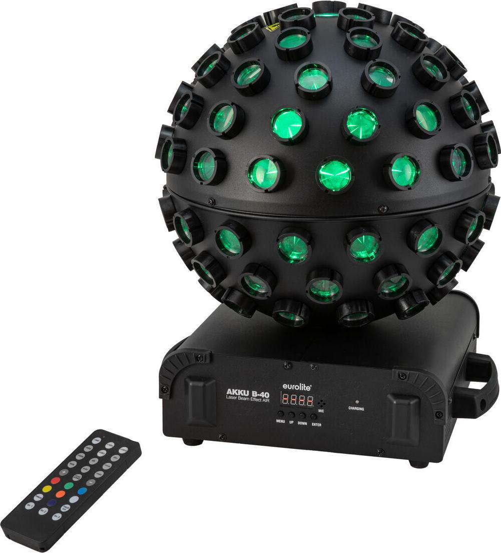 EUROLITE AKKU B-40 Laser Strahleneffekt AIR RGBW mit RG-Laser Akku-Betrieb