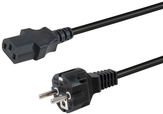 Equip Netzkabel Anschl. C18 -> Schukon. 180°gew. sw (112110)