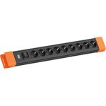 Bachmann CONNECTUS 9xCEE7/3 1xSchalter 2.0m CEE7/7 Schwarz/Orange (BM005918)