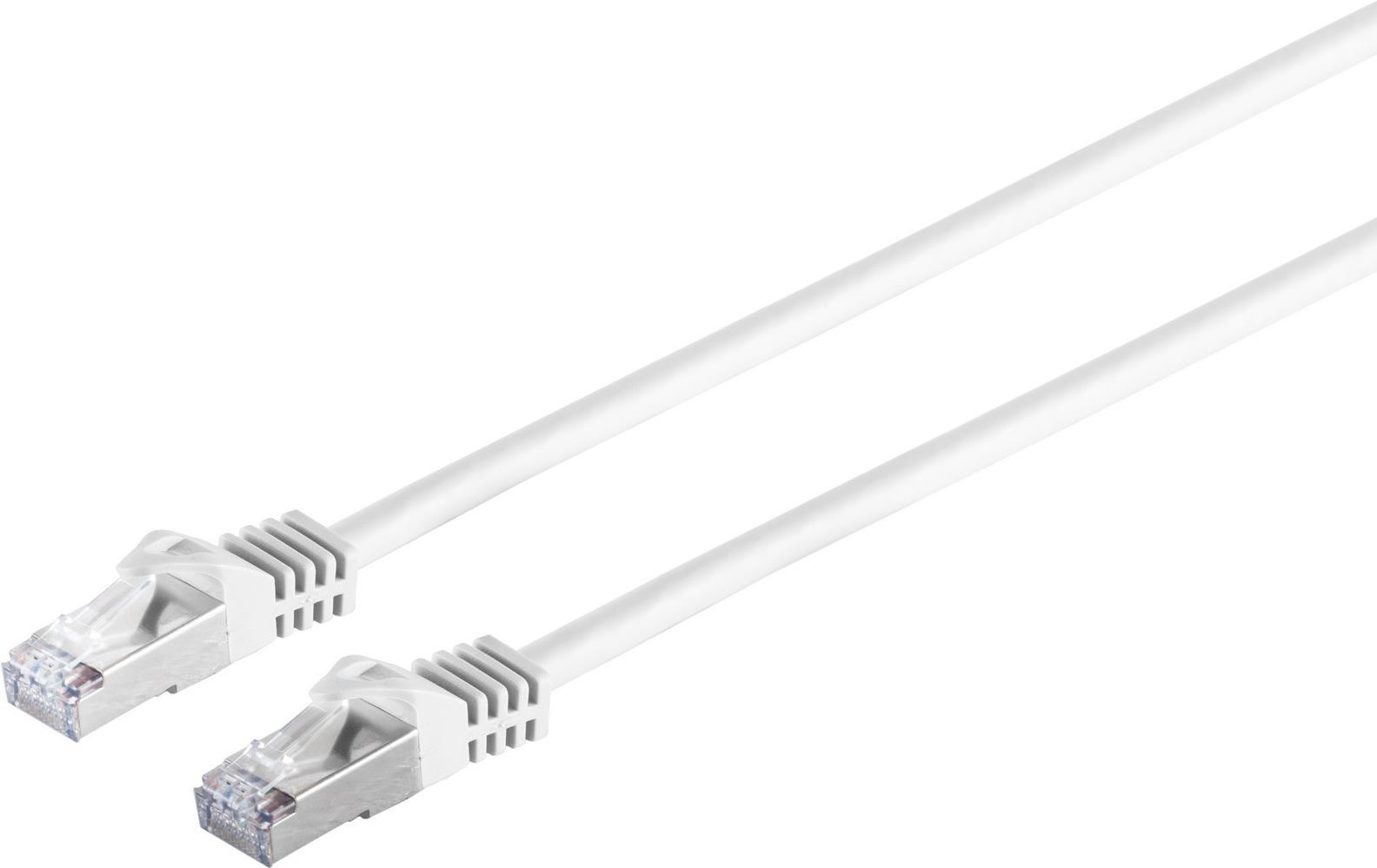 Netzwerkkabel-RJ45 Patchkabel S/FTP,PIMF, RohkabelCat.7 Rohkabel Halogenfrei, weiß, 2,0m (75512-W)