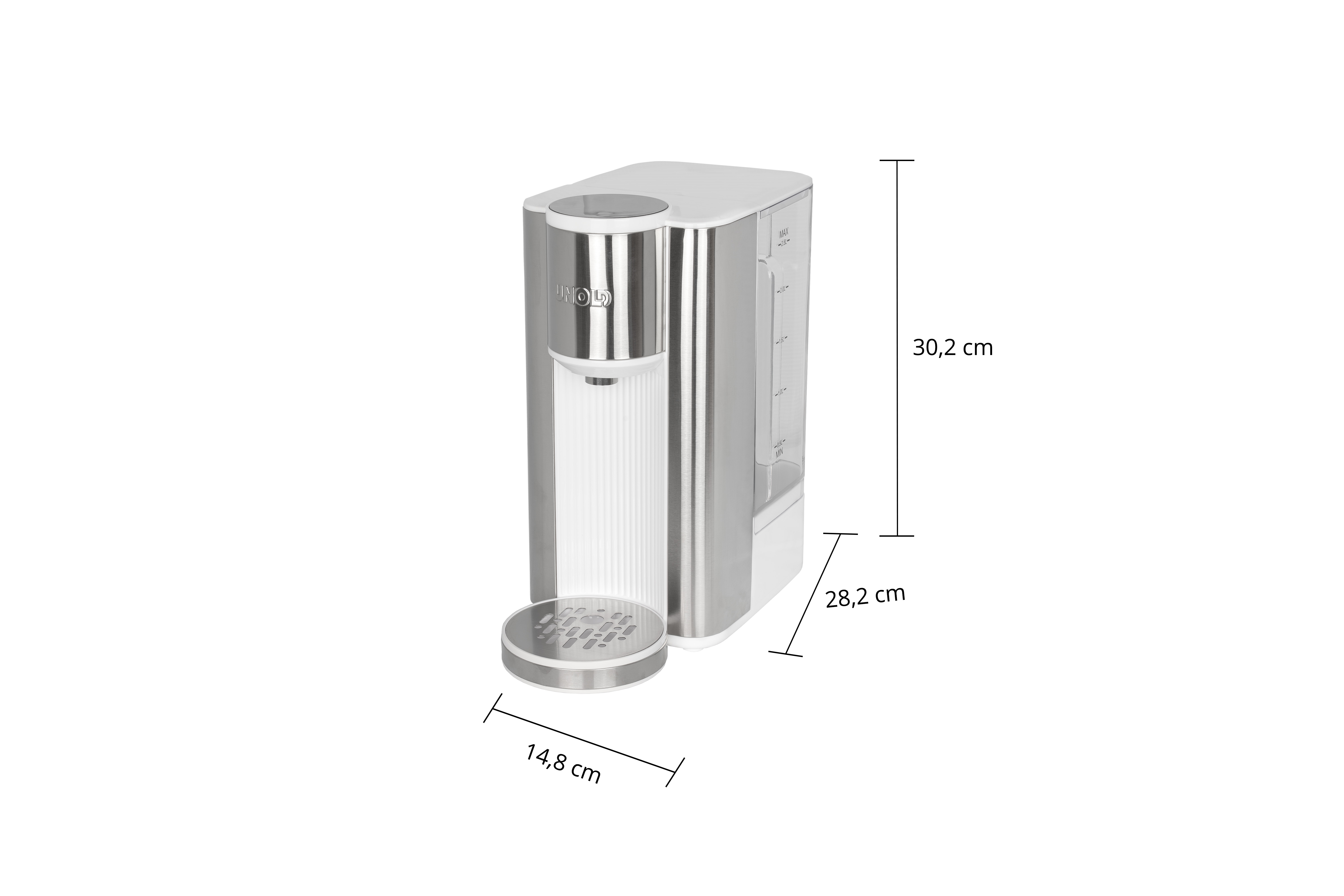 Unold Ava 18610 Express Heißwasserbereiter 2,5 l 2600 W Silber, Weiß