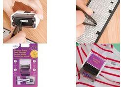 AVERY Textil-Stempel-Set, 3-zeilig, weiß Stempel zum Selbersetzen, Tinte waschbar bis 95 Grad, - 1 Stück (CSTAMP.EU)