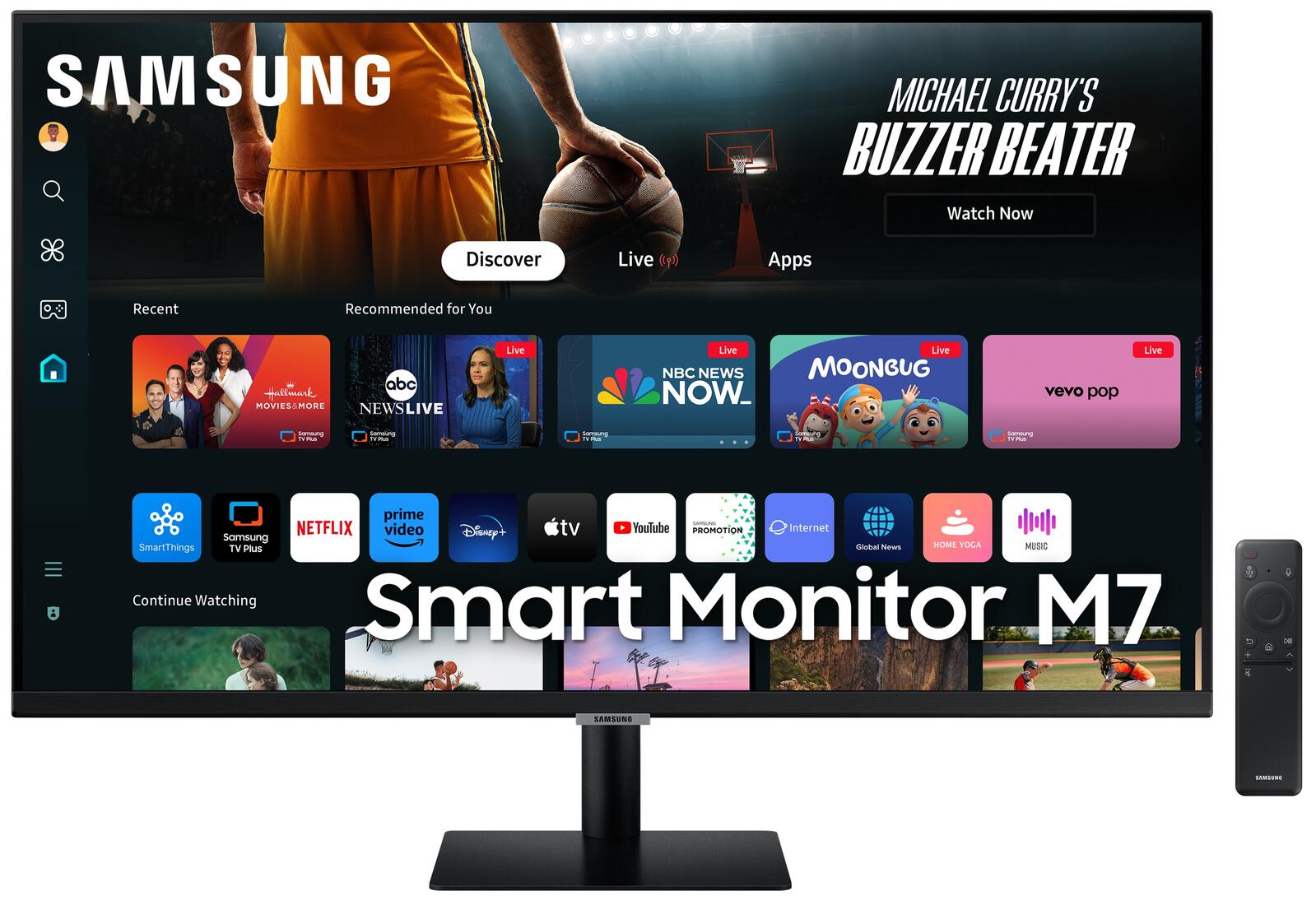 Samsung M7 S32DM700U Smart Monitor 80,0cm (32 Zoll) - 4K UHD, VA, 4ms, HDMI, USB-C, USB-Hub, WLAN, Tizen OS [Energieklasse F] (LS32FM700UUXEN)