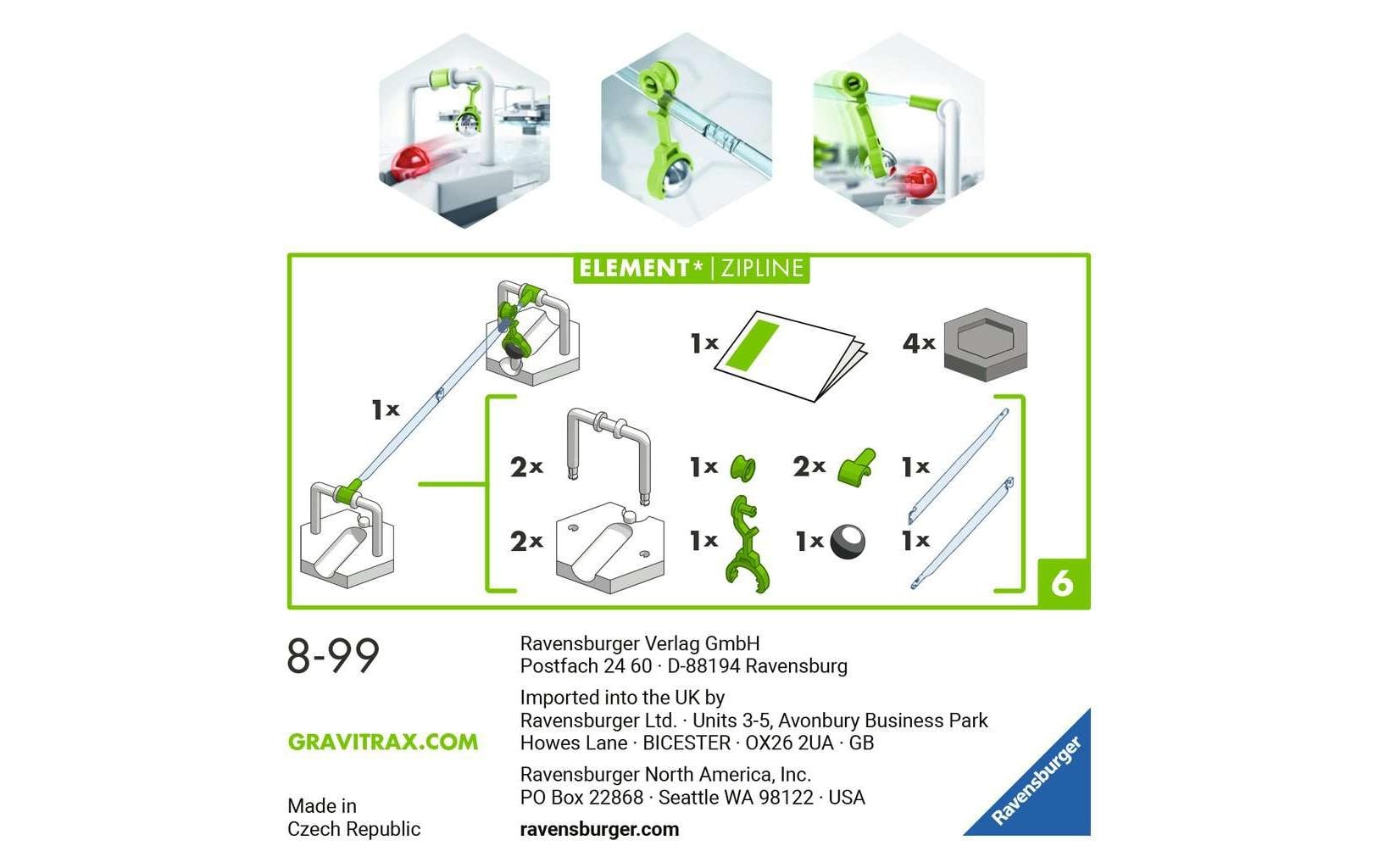 Ravensburger GraviTrax Element Zipline Mehrfarbig