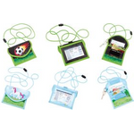 WEDO Brustbeutel "FUSSBALL", 3 Fächer, aus Polyester Maße: (B)140 x (T)7 x (H)108 mm, mit Sicherheitskordel, - 1 Stück (241 3001)