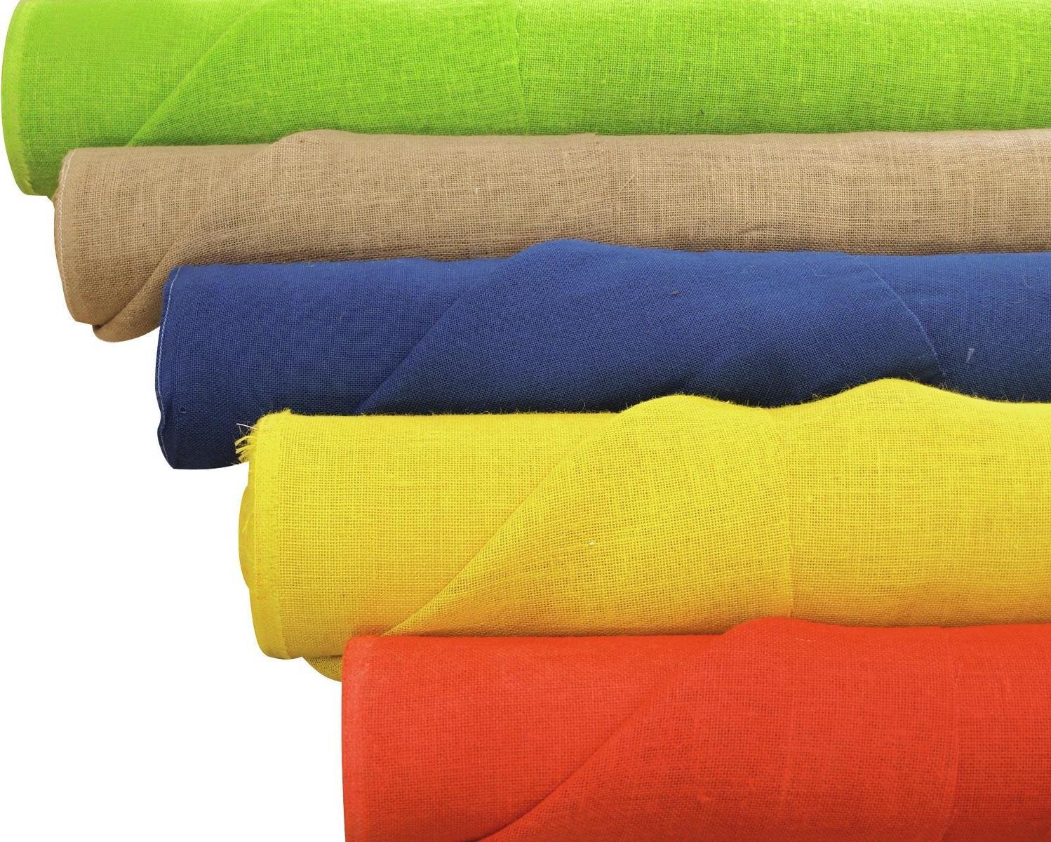 EUROPALMS Dekostoff, Rupfen, blau, 130cm (83312114)