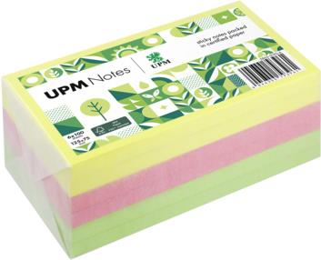 UPM Notes Haftnotiz 5855-21PG-6 Brillant 125x75mm 100Bl. sort. 6St. (5855-21PG-6)