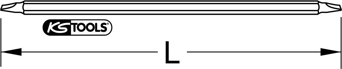 KS TOOLS Werkzeuge-Maschinen GmbH Schraubendreher-Doppelklinge PH0 + PH1 (911.2409)