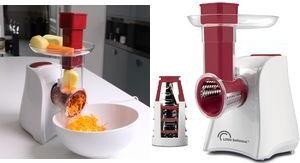 Little balance Elektro-Gemüseschneider Easy Veggie, 4in1 aus Kunststoff, 5 auswechselbare Zubehörteile aus rostfreiem - 1 Stück (LB 8701)