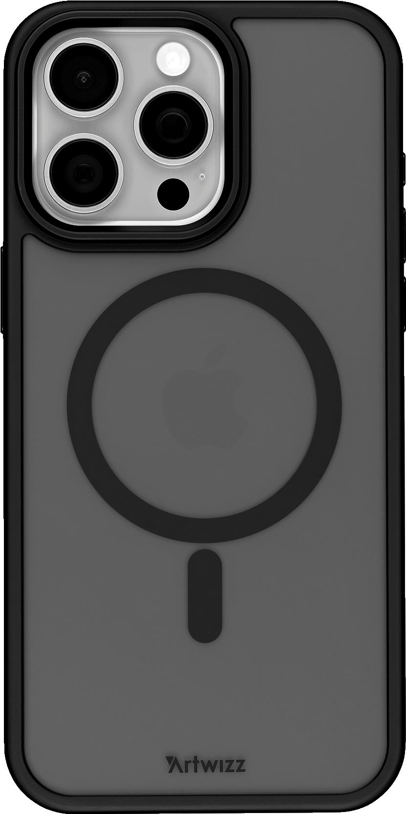 Artwizz IcedClip. Etui-Typ: Cover, Markenkompatibilität: Apple, Kompatibilität: iPhone 15 Pro, Maximale Bildschirmgröße: 15,5 cm (6.1"), Oberflächenfärbung: Monochromatisch, Produktfarbe: Grau (8099-3794)