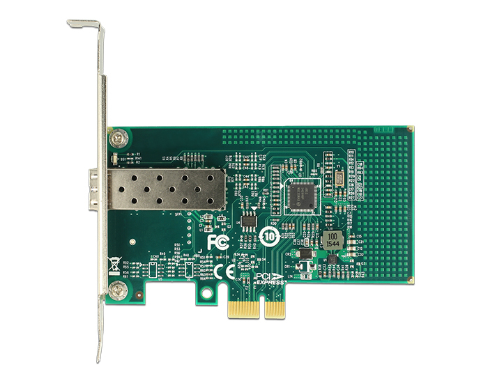 Delock 89481 PCI Express x1 Netzwerkadapter 1 x Gigabit SFP Low-Profile Grün, Silber