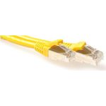 ACT Yellow 15 meter SFTP CAT6A patch cable snagless with RJ45 connectors. Cat6a s/ftp snagless yl 15.00m (FB6815)