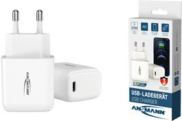 ANSMANN USB-Ladegerät Home Charger HC120PD, USB-C Kupplung zum schnellen & effizienten Laden aller Elektronikgeräte, - 1 Stück (1001-0116)