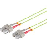 S/CONN maximum connectivity LWL-Duplex Patchkabel SC/SC 50/125µ, OM5, lindgrün, 15,0m (07-510815)