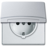 BUSCH-JAEGER SCHUKO-Steckdose IP44 20EUGK-33-101 AW44 Deckel 20EUGK-33-101 (20EUGK-33-101)