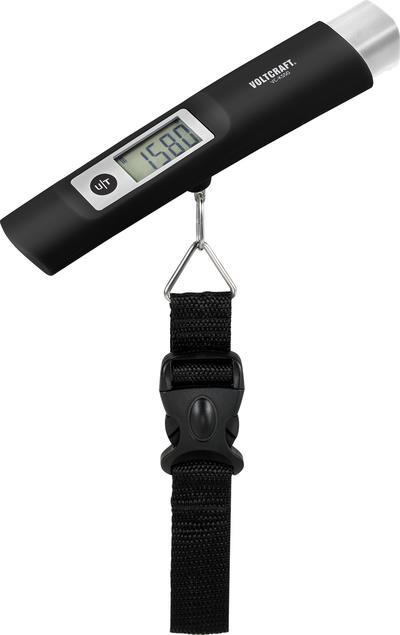 VOLTCRAFT VC-KS50 Kofferwaage Wägebereich (max.) 50 kg Ablesbarkeit 10 g Schwarz, Lichtgrau (VC-KS50)