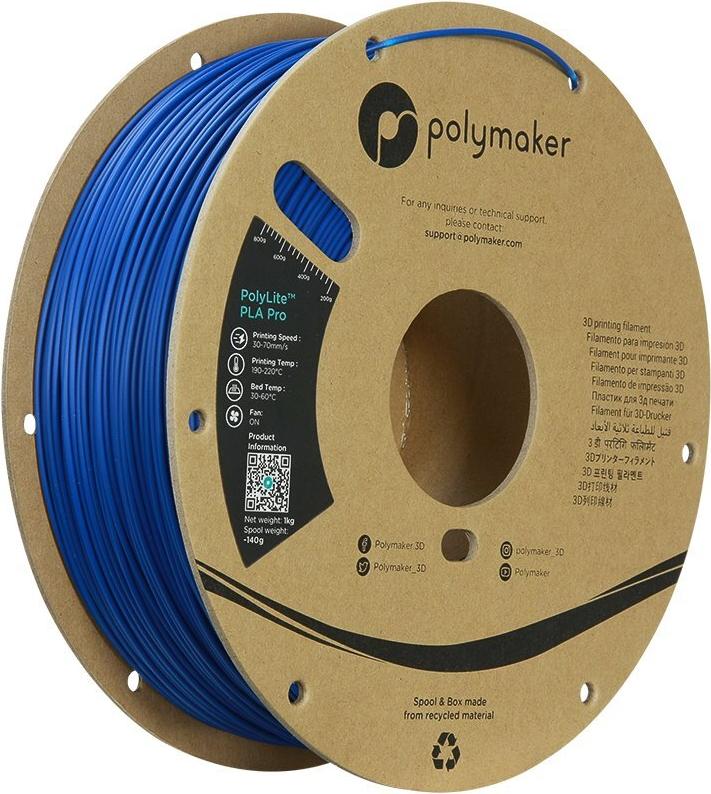 Polymaker PA07005 Filament PLA Pro hohe Steifigkeit schlagfest 1.75 mm 1000 g Blau PolyLite (PA07005)