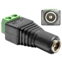 DeLOCK Adapter DC 2,1 x 5,5 mm female > Terminal Block (65421)